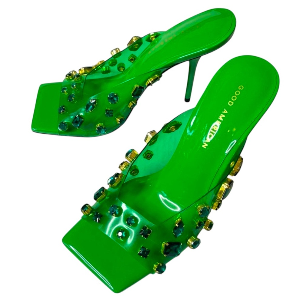 💚 NIB! Good American Jeweled Sandals - Picture 4 of 16